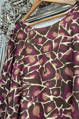 Maroon Shirley Poncho Blouse