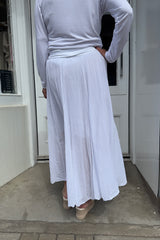 White Gypsy Maxi Skirt