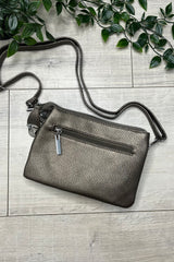 Bronze Cleo Zip Crossbody Bag