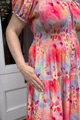 Summer Sorbet Bardot Printed Maxi Dress
