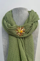 Sunburst Statement Magnetic Brooch