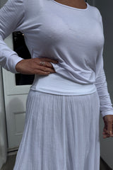 White Gypsy Maxi Skirt