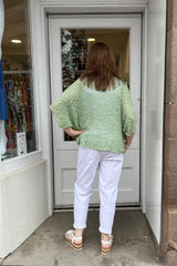 Mint Green Popcorn Poncho Top