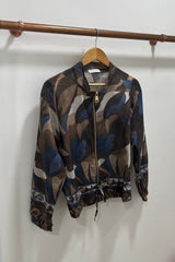 Chocolate Brown Arty Lightweight Bomber Jacket