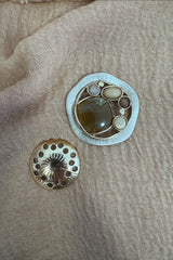 Golden Orbit Magnetic Brooch