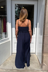 Navy Roxy Beaded Jumpsuit