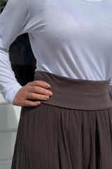 Chocolate Brown Gypsy Maxi Skirt