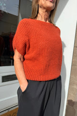 Rust Yasmin Short Sleeve Knit