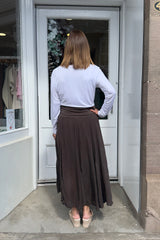 Chocolate Brown Gypsy Maxi Skirt