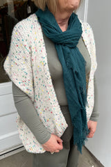 White Wildflower Knitted Waistcoat