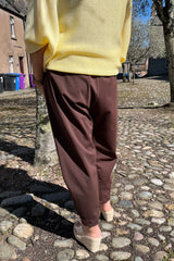 Brown Premium Crop Trousers