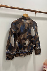 Chocolate Brown Arty Lightweight Bomber Jacket