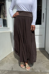 Chocolate Brown Gypsy Maxi Skirt