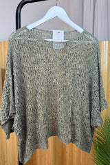 Sage Popcorn Poncho Top