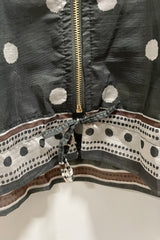 Khaki Green Polkadot Lightweight Bomber Jacket