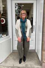 White Wildflower Knitted Waistcoat