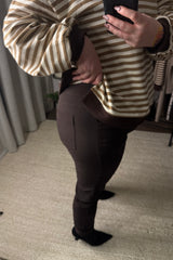 Chocolate Brown Crinkle Magic Trousers