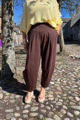 Brown Premium Crop Trousers