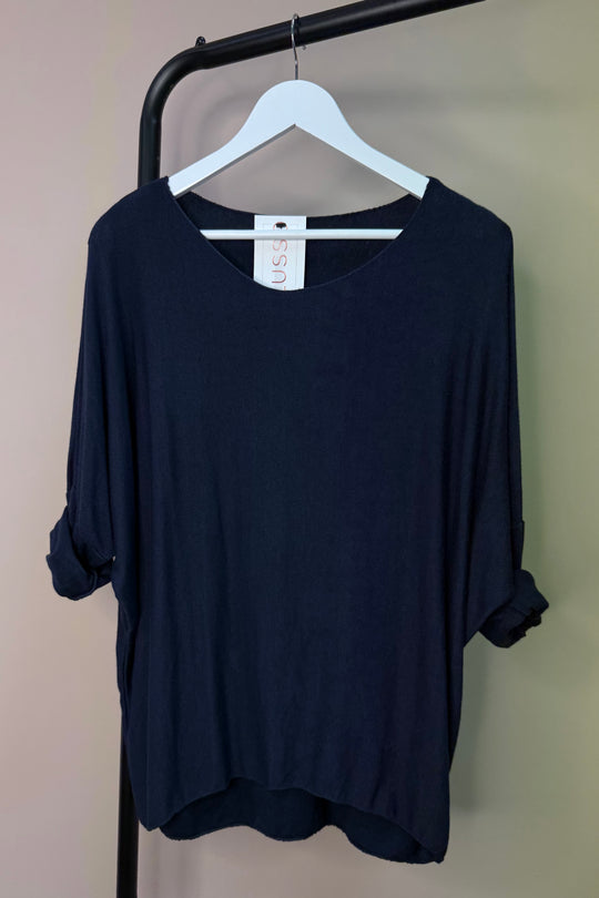 Navy Blue Soft Knit Jumper