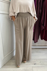 Stone Nicole Wide Leg Trousers