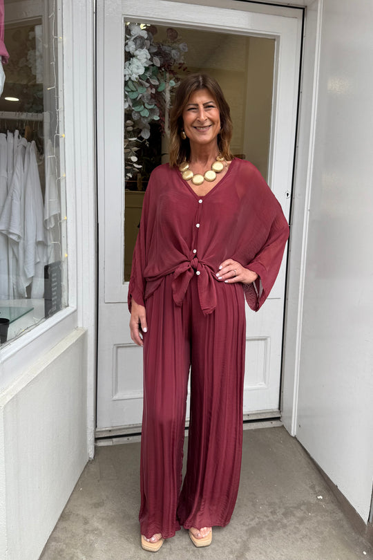 Mulberry Silk Pull On Trousers