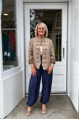 Carrie Mocha Military Suedette Jacket