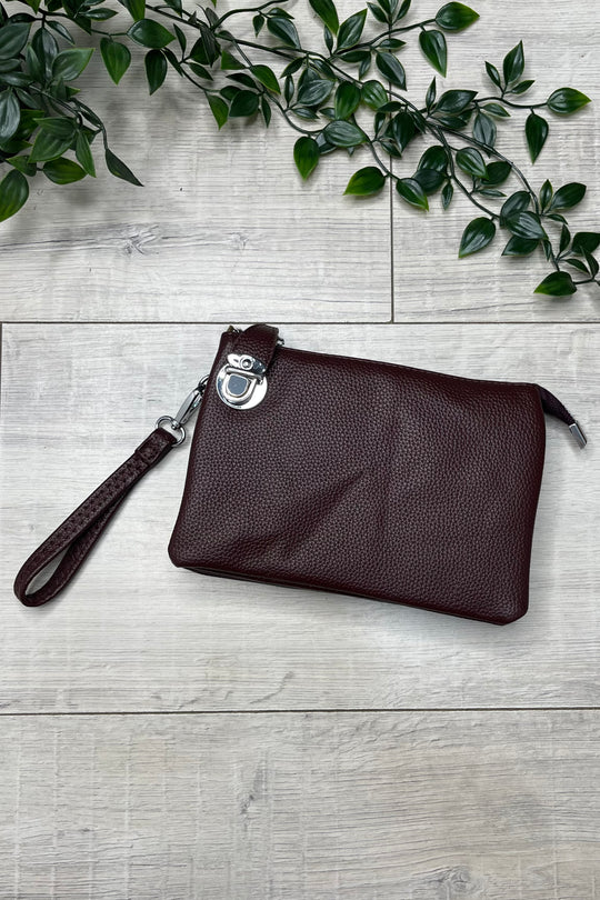Plum Cleo Zip Crossbody Bag
