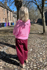 Bubblegum Pink Daisy Fine Knit Jumper