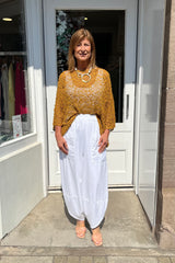 Mustard Yellow Popcorn Poncho Top