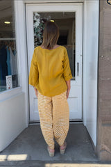 Mustard Yellow Ivy Gingham Pants