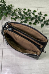 Black Cleo Zip Crossbody Bag