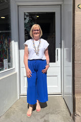 Cobalt Blue Wide Leg Culottes