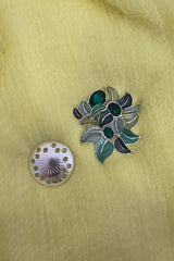 Green Botanical Leaf Magnetic Brooch