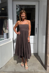 Chocolate Brown Gypsy Maxi Skirt