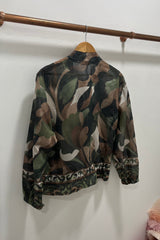 Green Arty Lightweight Bomber Jacket
