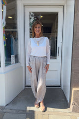 Taupe Ivy Gingham Pants