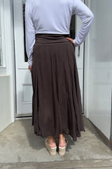 Chocolate Brown Gypsy Maxi Skirt
