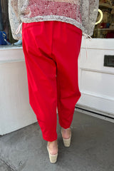 Red Premium Crop Trouser