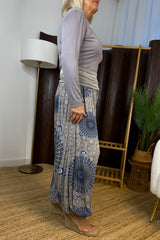 Stone Mandela Printed Hareem Trousers