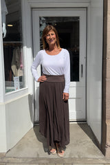 Chocolate Brown Gypsy Maxi Skirt