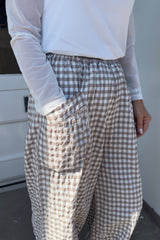 Taupe Ivy Gingham Pants