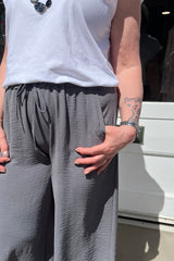Charcoal Grey Wide Leg Culottes
