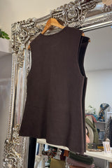 Chocolate Brown Knitted Waistcoat