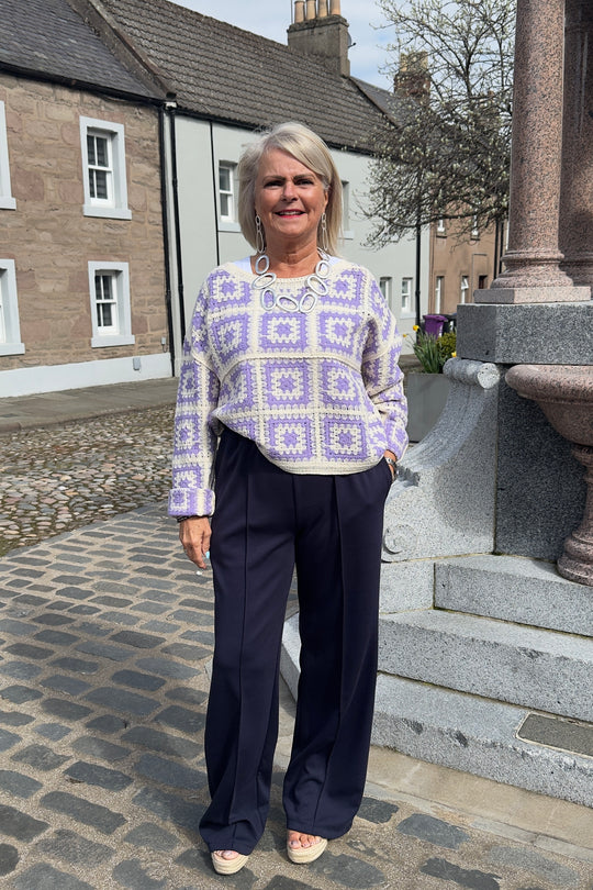 Navy Blue Gayle Trousers