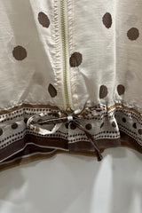 Cream Polkadot Lightweight Bomber Jacket