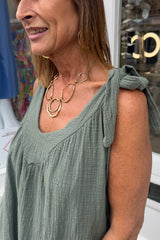 Khaki Green Bella Playsuit