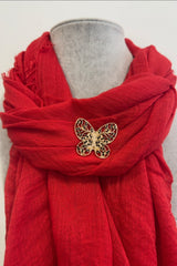 Gold Butterfly Magnetic Brooch