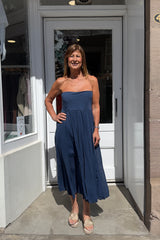 Navy Blue Gypsy Maxi Skirt
