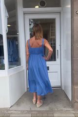 Royal Blue Crochet Bust Dress
