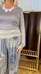 Stone Mandela Printed Hareem Trousers